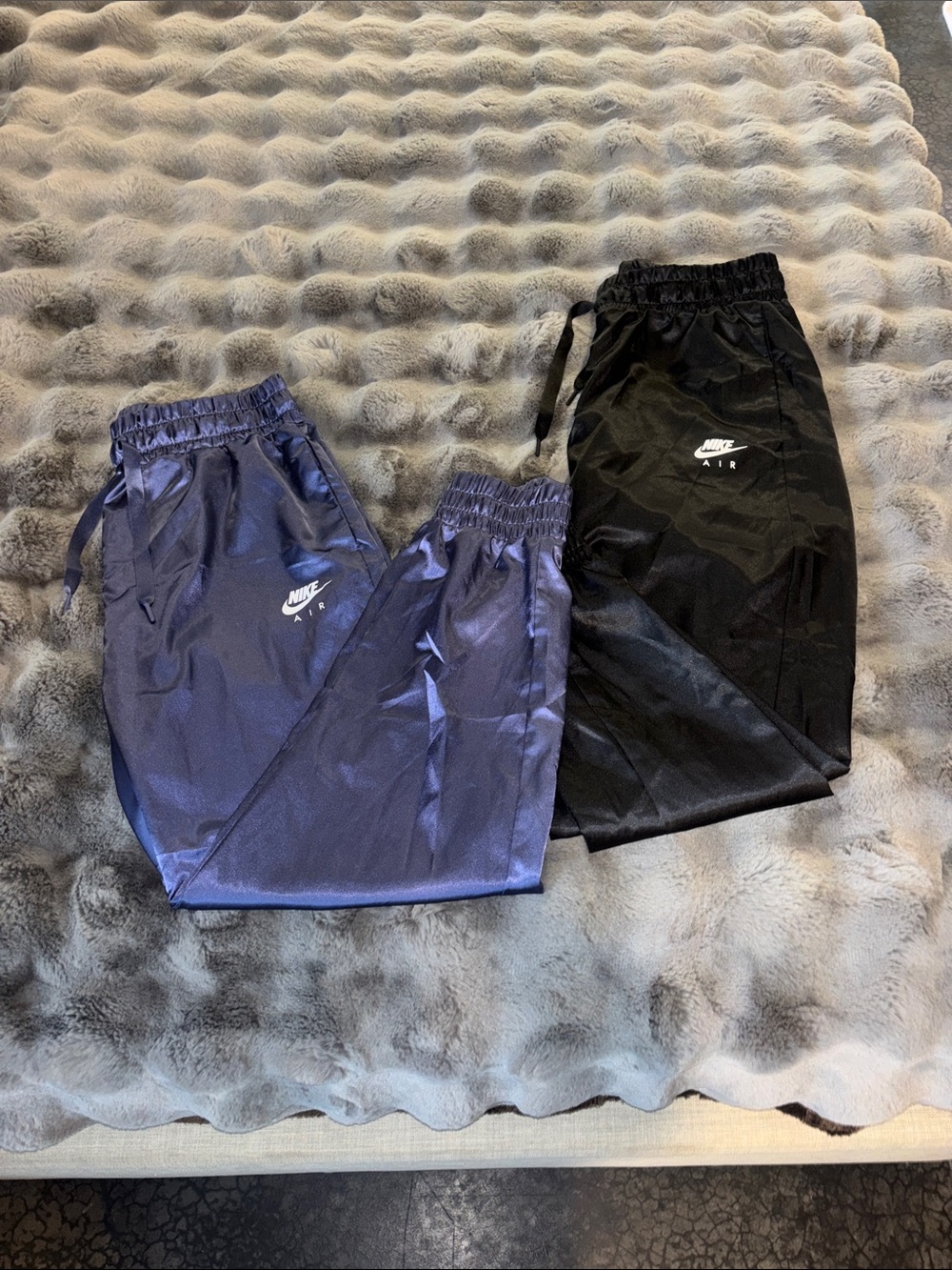 Nike Air Cropped Track Pants in Black and Purple